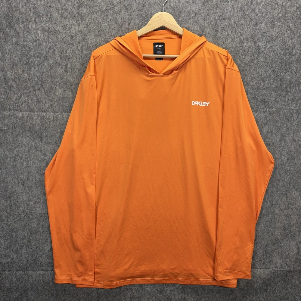 Oakley Hydrolix Rainbow‎ RC Hooded Rash Guard Men's XXL 2XL UPF 50 Orange Hoodie
